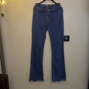 Cello Blue Flare Wide Leg Jeans